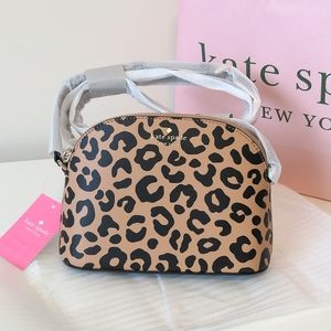 Kate Spade Kali Leopard Print Dome Crossbody Purse